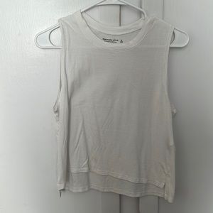 Abercrombie White Basic Tank / Muscle Tank
